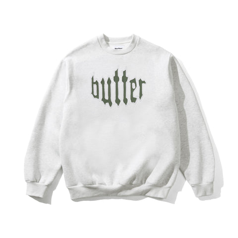 Butter Cut Out Applique Crewneck - Ash