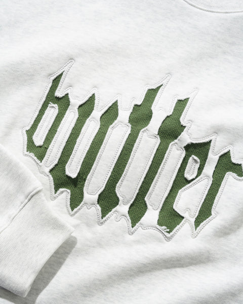 Butter Cut Out Applique Crewneck - Ash