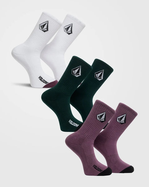 Volcom Full Stone Socks 3 Pack - Multi