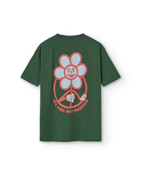 We Are Not Friends Daisy Pyrenees Tee - Green