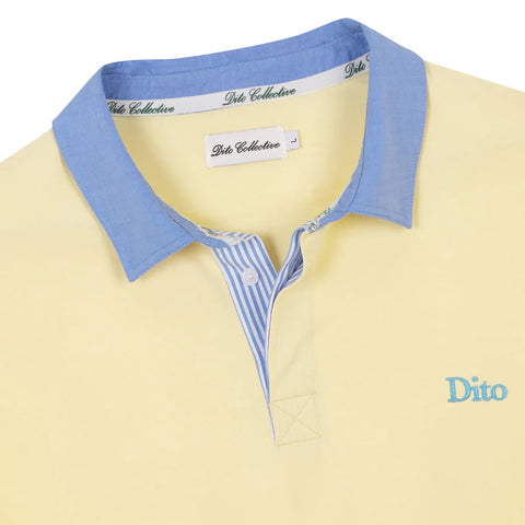 Dito Collective Oxford Collar Polo - Yellow / Blue