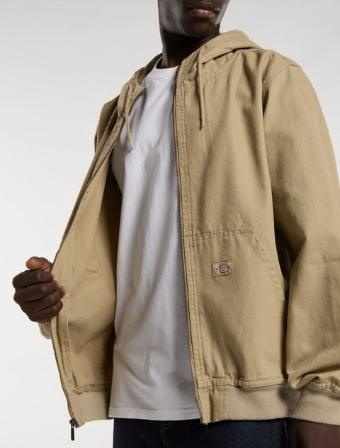 Dickies Hooded Duck Canvas Unlined Jacket - Desert