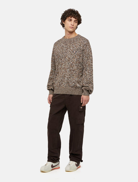 Dickies Oakport Marl Sweater - Dark Brown