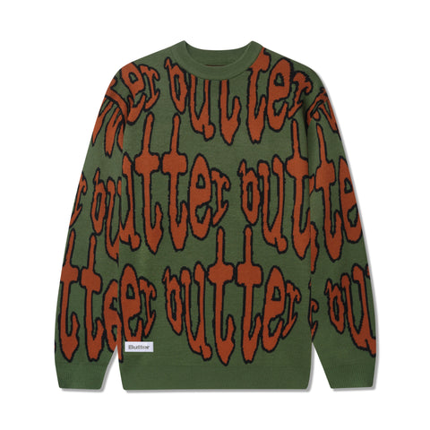 Butter Goods Frenzy Knit Sweater - Fatigue