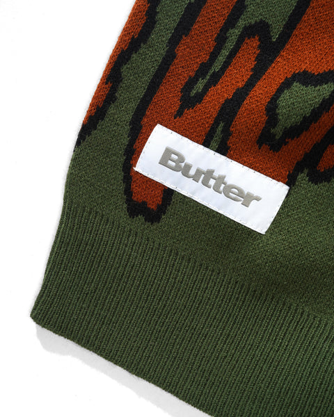 Butter Goods Frenzy Knit Sweater - Fatigue