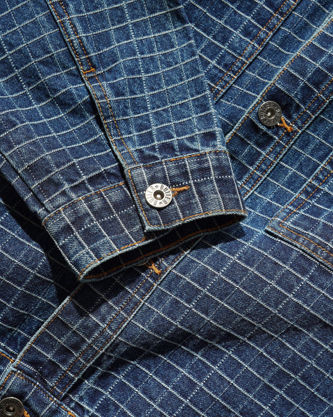 Butter Goods Grid Denim Jacket - Indigo