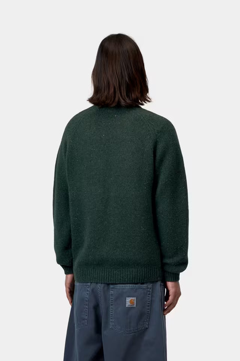 Carhartt WIP Anglistic Sweater - Speckled Dark Scarab