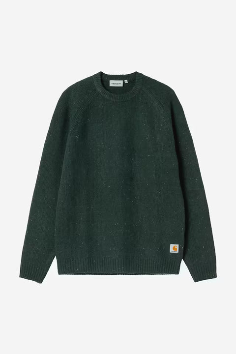 Carhartt WIP Anglistic Sweater - Speckled Dark Scarab