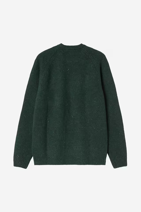 Carhartt WIP Anglistic Sweater - Speckled Dark Scarab