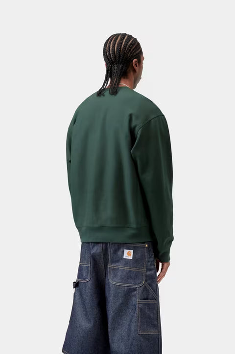 Carhartt WIP American Script Sweatshirt - Kale Green