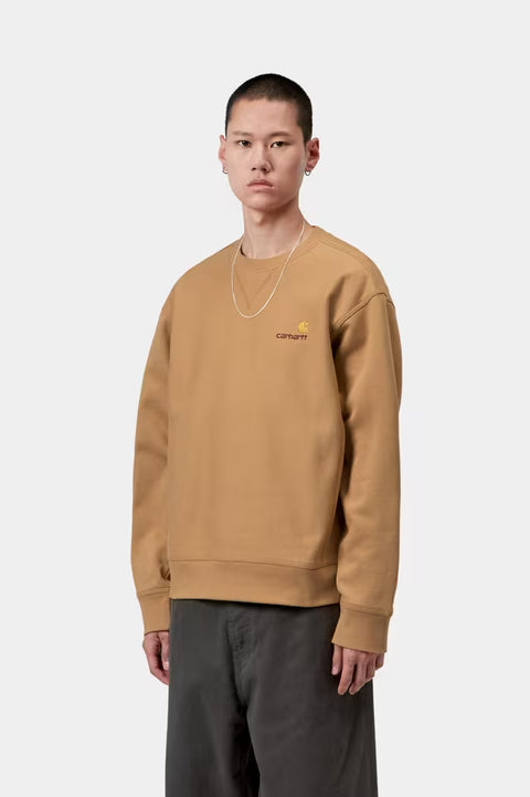 Carhartt WIP American Script Sweatshirt - WIP Dusty H.Brown