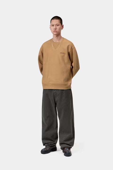 Carhartt WIP American Script Sweatshirt - WIP Dusty H.Brown