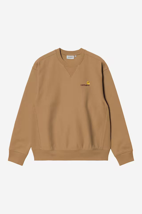 Carhartt WIP American Script Sweatshirt - WIP Dusty H.Brown