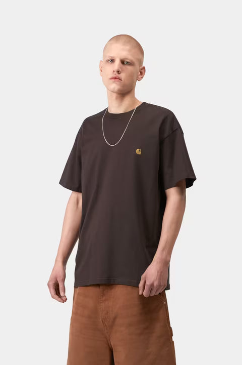 Carhartt WIP Chase Tee - Shale / Gold