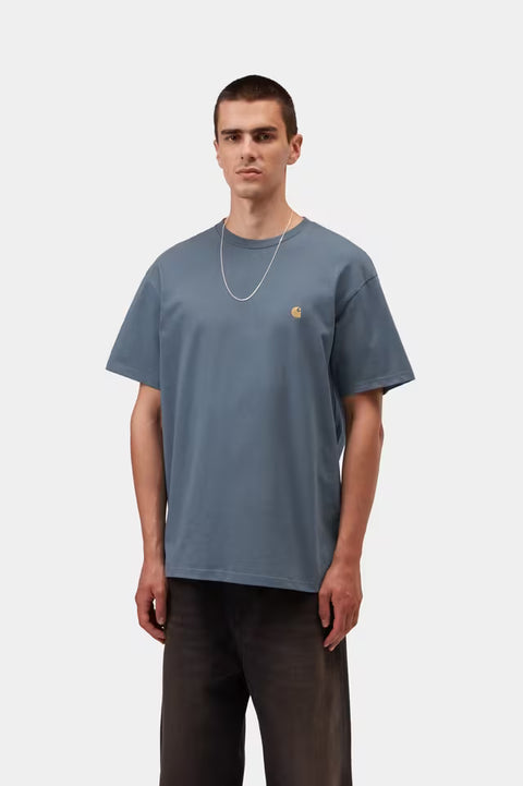 Carhartt WIP Chase Tee - Icesheet / Gold