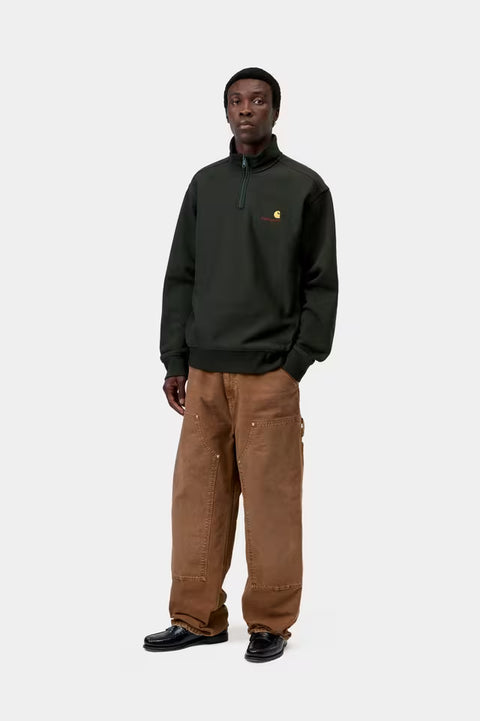 Carhartt WIP Half Zip American Script Sweatshirt - Raven