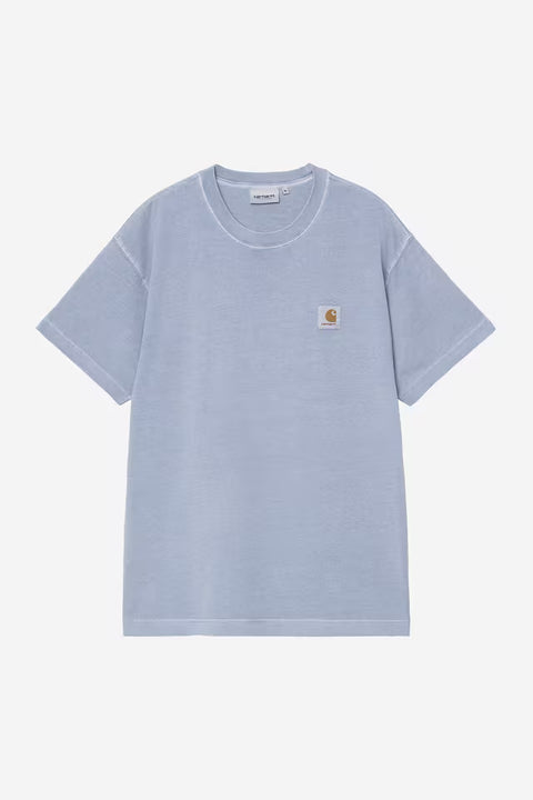 Carhartt WIP Nelson Tee - Gentle Blue, Garment Dyed