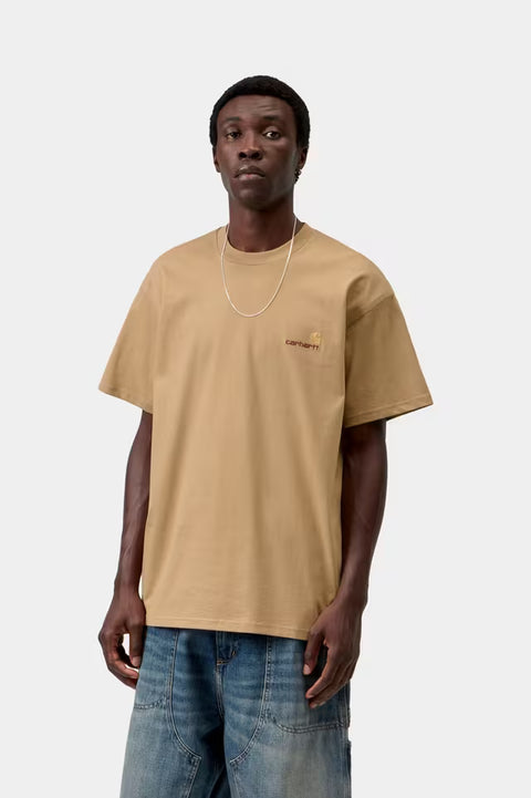 Carhartt WIP American Script Tee - WIP Dusty H Brown