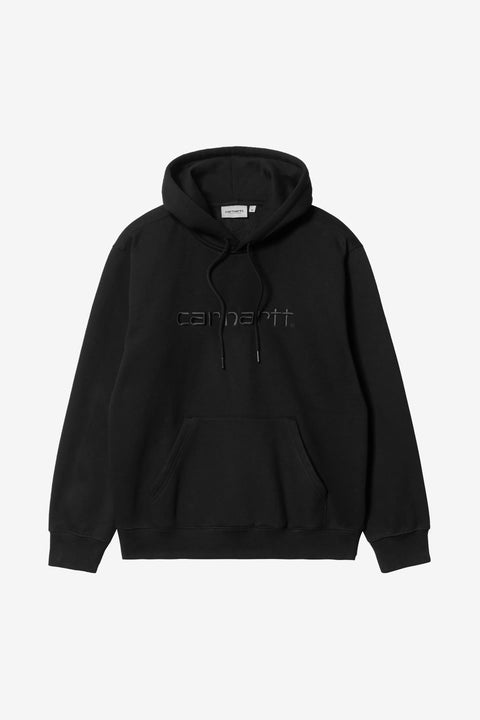 Carhartt WIP Hooded Carhartt Sweatshirt - Black / Black