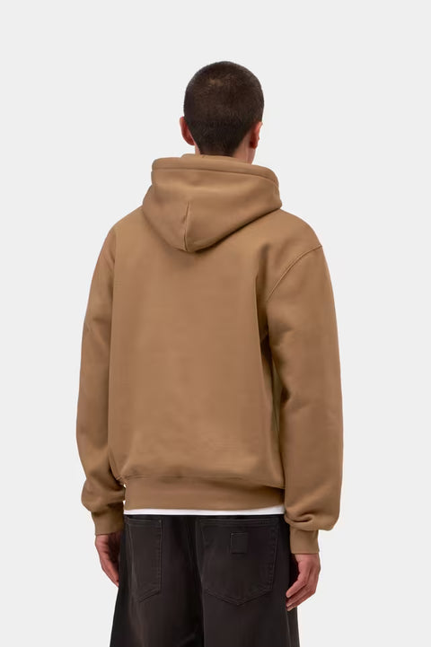 Carhartt WIP Hooded Carhartt Sweatshirt - WIP H Brown / Black