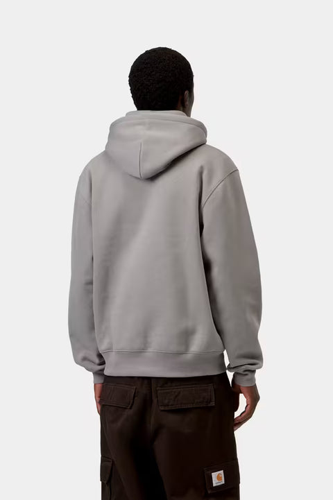Carhartt WIP Hooded Carhartt Sweatshirt - Shady Grey / Dark Navy