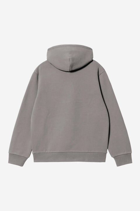 Carhartt WIP Hooded Carhartt Sweatshirt - Shady Grey / Dark Navy