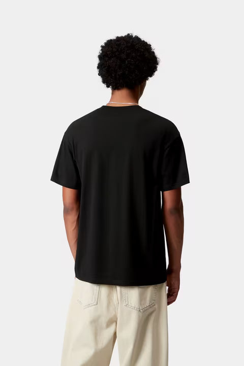 Carhartt WIP S/S Pocket Heart Tee - Black / Red