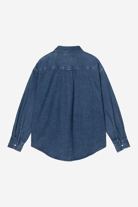 Carhartt WIP L/S Lucas Shirt - Blue Stone Washed