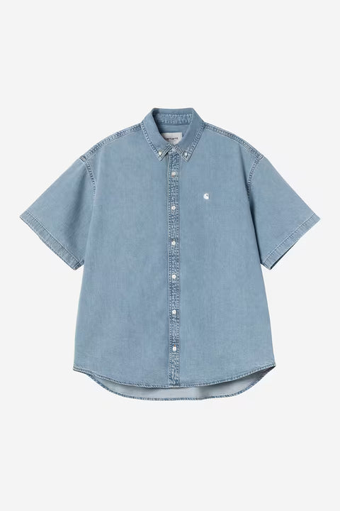 Carhartt WIP S/S Lucas Shirt - Blue Bleached