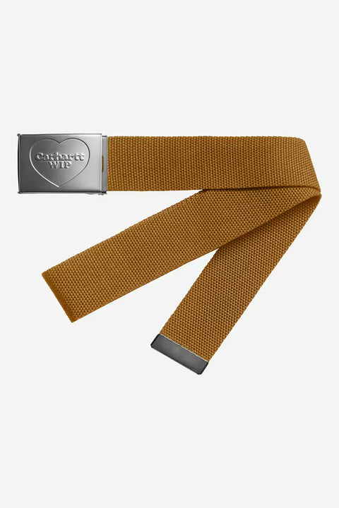 Carhartt WIP Heart Clip Belt - Hamilton Brown / Silver
