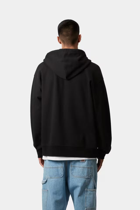 Carhartt WIP Hooded WIP Sweat Jacket - Black Stone Washed