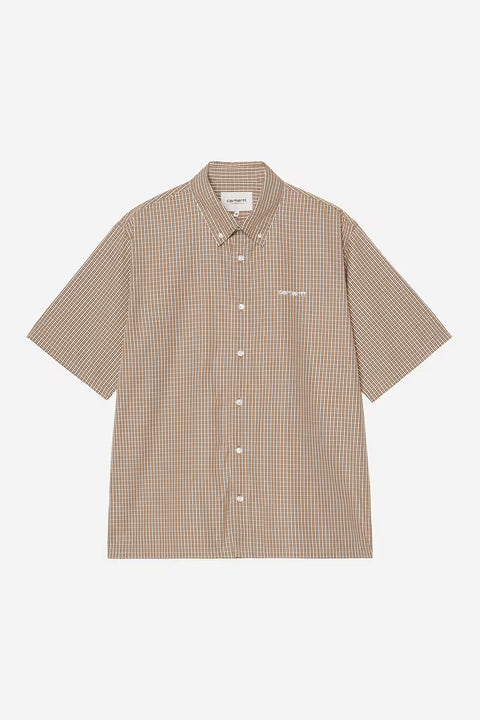 Carhartt WIP S/S Groff Shirt - Groff Check / Hamilton Brown