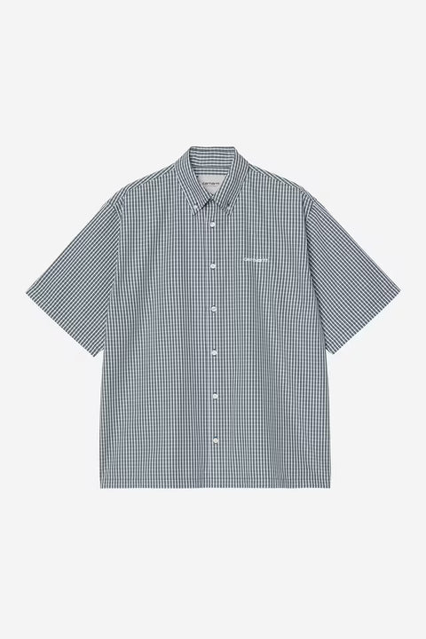 Carhartt WIP S/S Groff Shirt - Groff Check / Blue River