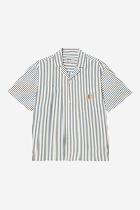 Carhartt WIP S/S Leavel Shirt - Blue River