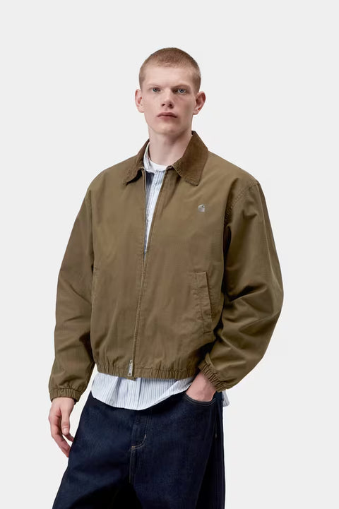Carhartt WIP Madison Ripstop Jacket - Dark Bleech / Black, Garment Dyed