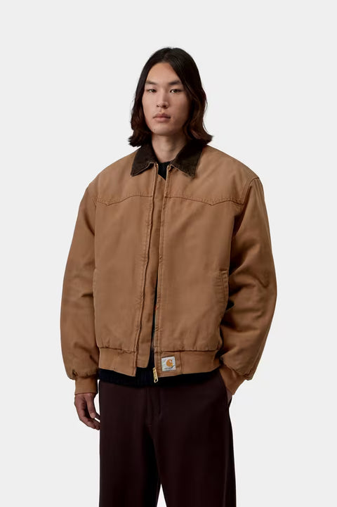 Carhartt WIP OG Santa Fe Jacket - WIP Hamilton Brown / Tobacco, Stone Canvas