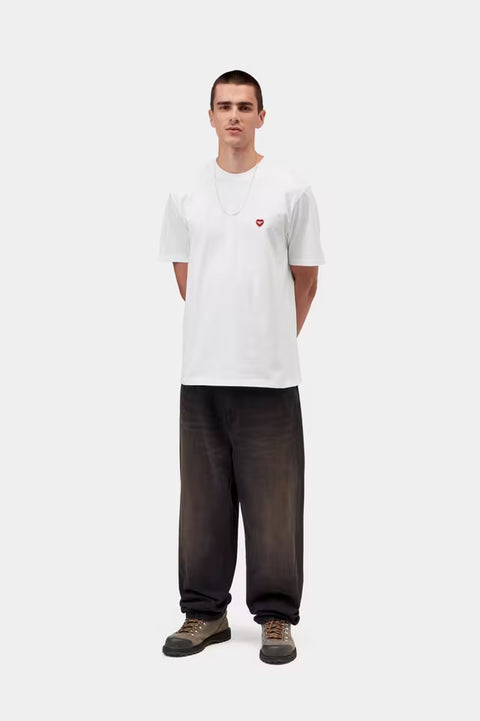 Carhartt WIP S/S Small Heart Tee - White / Red