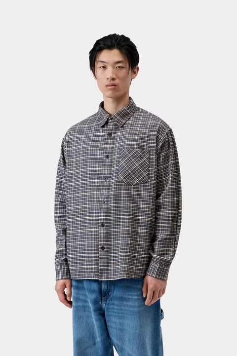 Carhartt WIP L/S Todrick Shirt - Todrick Houndstooth, Icesheet