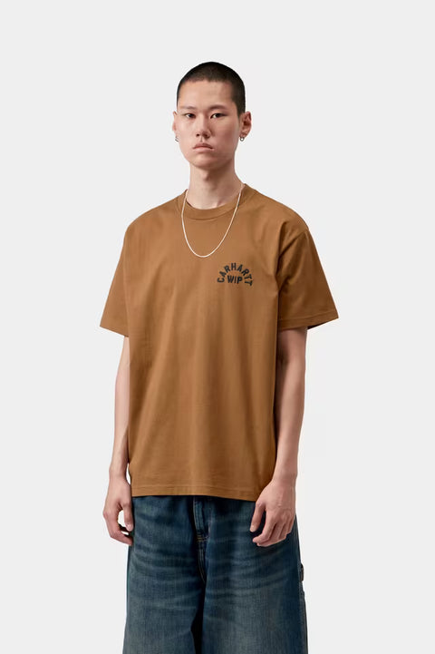 Carhartt WIP S/S Arch Script Tee - WIP H Brown / Black