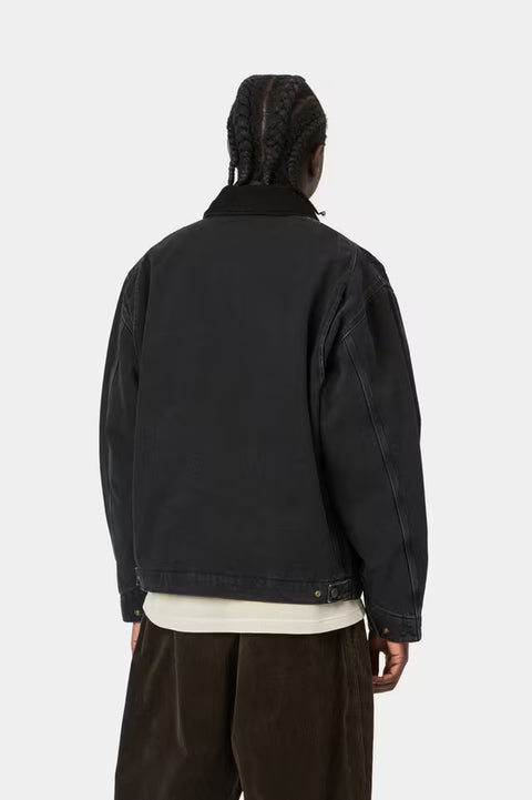 Carhartt WIP OG Detroit Jacket - Black / Black Stone Washed