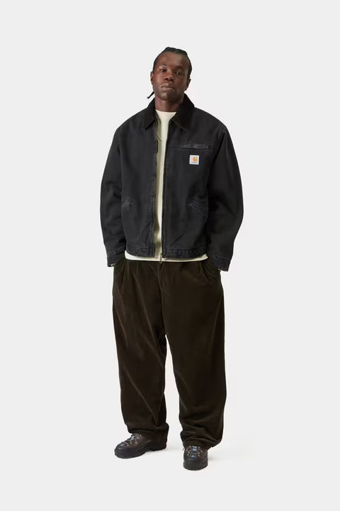 Carhartt WIP OG Detroit Jacket - Black / Black Stone Washed