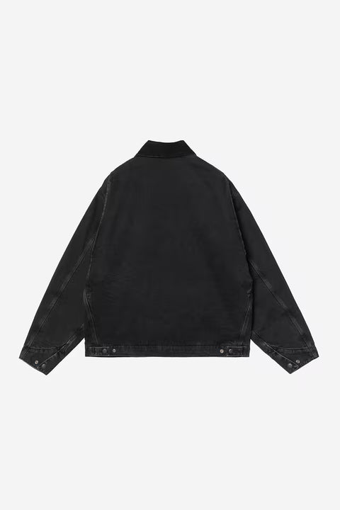 Carhartt WIP OG Detroit Jacket - Black / Black Stone Washed