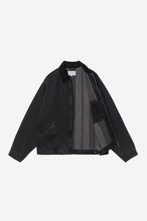Carhartt WIP OG Detroit Jacket - Black / Black Stone Washed