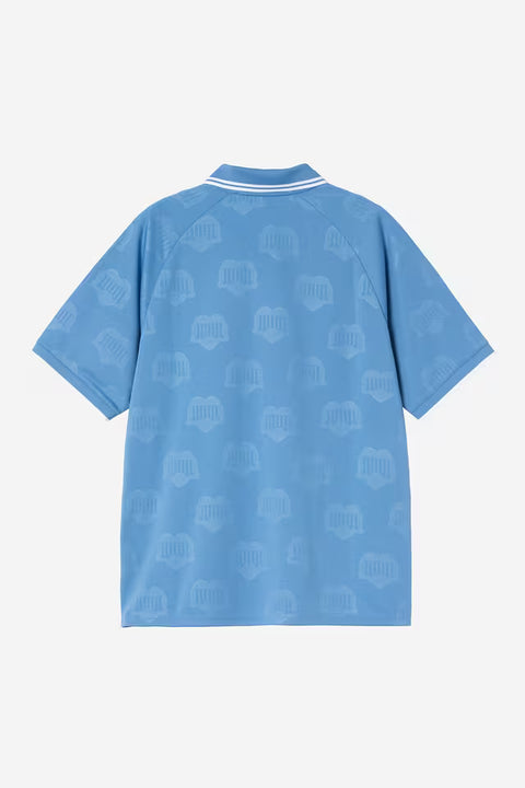 Carhartt WIP S/S Terrace Football Tee - Heart Train Jacquard, Curacao