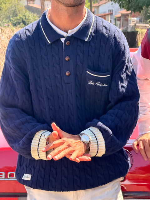 Dito Collective Retro Cable Collar - Navy
