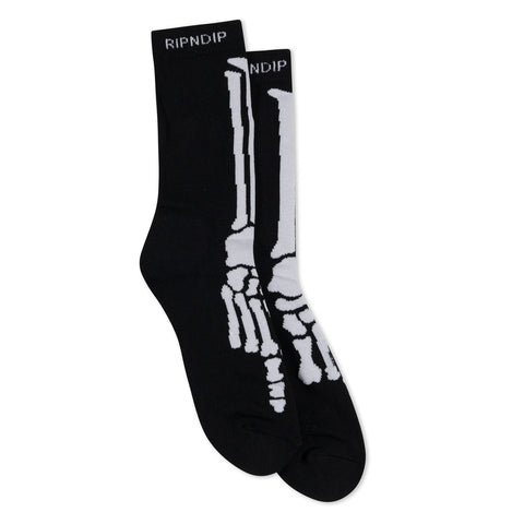 Rip N Dip Skelly Nerm Sock 1 Pack - Black / White