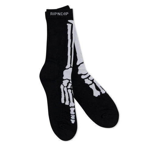 Rip N Dip Skelly Nerm Sock 1 Pack - Black / White