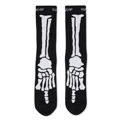 Rip N Dip Skelly Nerm Sock 1 Pack - Black / White