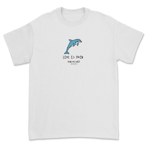 Censorship Life is Pain Tee - White