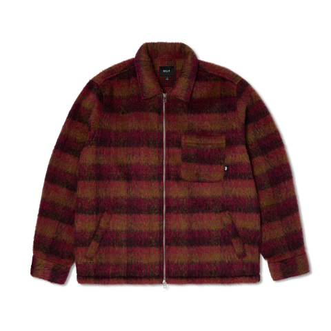 HUF Megablast Plaid Jacket - Berry